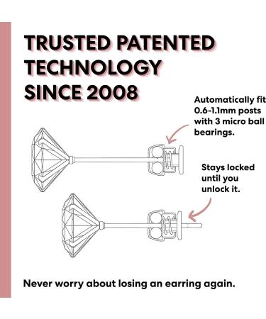 Chrysmela Platinum Earring Back - Secure, Patented Technology for all Earring Posts - Buy Online on SooperMarket.com