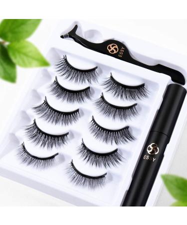 Premium Magnetic Eyelash Kit with 5 Pairs of Reusable Lashes and Advanced Eyeliners - Strong Hold and Easy Application - Buy Online on SooperMarket.com