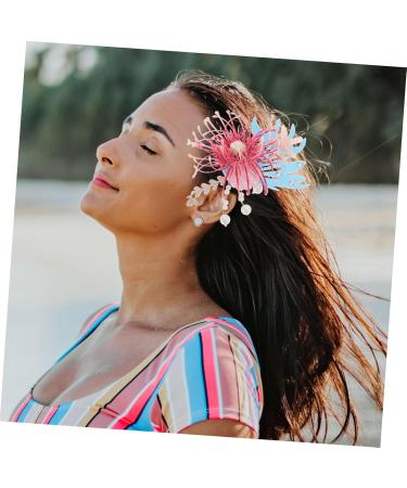 Gogogmee Flower Hairpin Flower Hairclip Sea Star Hair Pins Plumeria Flower Hair Clips Mermaid Hair Clips for Beach Hair Clip Hair Accessories for Cute Hair Accessories Fabric - Buy Online on SooperMarket.com