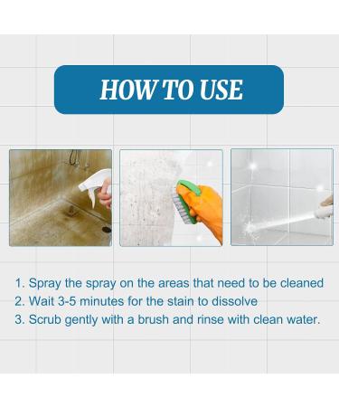 Dodorado Grout Cleaner Powerful Tile Floor and Shower Cleaning Liquid Tile Grout Cleaner Sprayer Heavy Duty Spray Stubborn Stain Cleaner Stubborn Stains Cleaner Quickly Removes Dirt (1Pcs) - Buy Online on SooperMarket.com