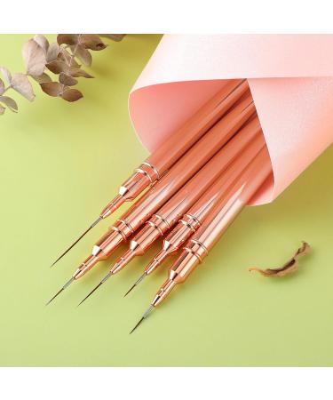 WLLHYF 5Pcs Nail Art Liner Brushes Painting Nail Art Brushes for Long Lines Details Fine Drawing Nail Dotting Drawing Tool Set 7mm/9mm/11mm/15mm/25mm(Gold - Buy Online on SooperMarket.com