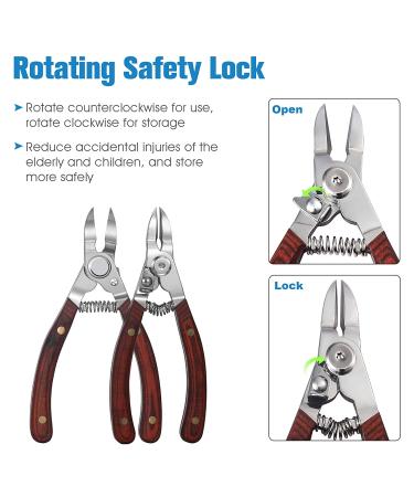 FERYES Professional Wooden Handle Toenail Clipper - Sharp Wide Jaw for Ingrown Thick Nails - Buy Online on SooperMarket.com
