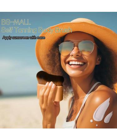 BS-MALL Self Tanning Body Brush Set | Eco-Friendly Bamboo Handles Ultra-Soft Bristles | Perfect for Face & Body Application | Travel-Friendly Makeup Brushes - Buy Online on SooperMarket.com