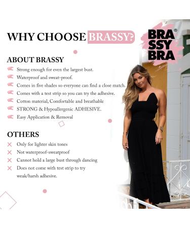 BrassyBra Little Extra Boob Tape for Women | Invisible Breast Lift for Large Breasts | Extra Support & Spill Prevention | Perfect for Backless & Off-The-Shoulder Dresses - Buy Online on SooperMarket.com
