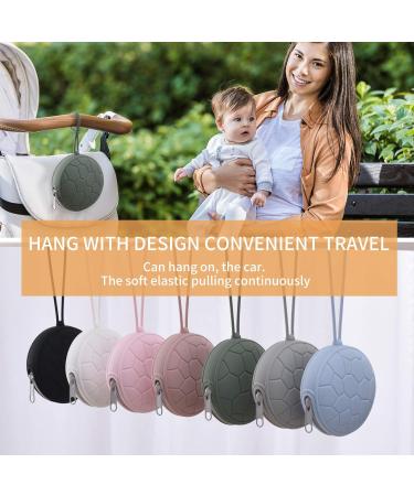 Vicdozia Silicone Pacifier Holder Case - Dream Blue | Portable Pacifier Pouch for Diaper Bag, Home, Travel & Outdoor Activities - Buy Online on SooperMarket.com