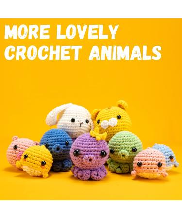 HEJIN Crochet Kit for Beginners - Octopus Animal Kit with Videos, Yarn, Hook - Perfect Gift for Boys and Girls - Buy Online on SooperMarket.com