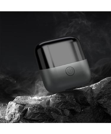 Pocket Size Electric Beard Trimmer for Men - USB Rechargeable Self Grinding Washable Mini Travel Design with LED Screen - White Grey - Buy Online on SooperMarket.com