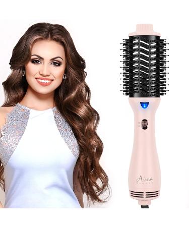 Aima Beauty One Step Hair Dryer Brush Volumizer - Pink | Reduce Frizz & Static | Hair Styling Tools - Buy Online on SooperMarket.com