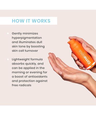 Timeless Skin Care 10% Vitamin C + E Ferulic Acid Serum - 1 oz | Brighten, Restore & Correct Skin | Lightweight Non-Greasy Formula | All Skin Types - Buy Online on SooperMarket.com