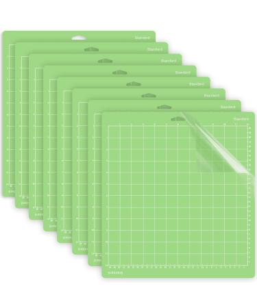 Gwybkq Cutting Mat for Cricut Explore One/Air/Air 2/Maker 8 Pack 12x12 Inch Standard Green Grip Adhesive Sticky Non-Slip Durable Mat Cut Mats Replacement Accessories Green 12x12in(8 Pack) Standard