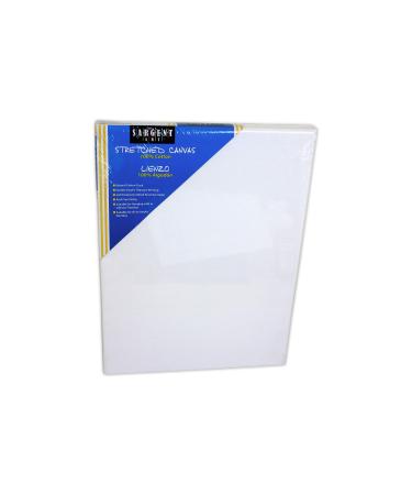 Sargent Art 90-2008 20x30-Inch Stretched Canvas  100% Cotton Double Primed   White