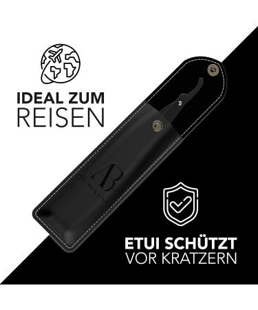 Buy Anthony Brown Razor Set - Precision Blade Head Black & Silver Options Includes Changing Blades & Etui - International Shipping Available - Buy Online on SooperMarket.com