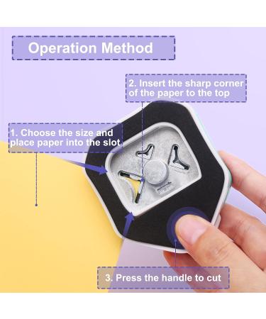 Zettokete Flat Angle Corner Punch 3 in 1 Corner Cutter Corner Rounder 5mm+10mm+15mm Cutting Length Craft Punch Paper Punch for Crafting Scrapbooking Supplies Gift Card Photo DIY Office & Home(Yellow) - Buy Online on SooperMarket.com