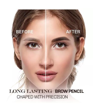 Sumeitang 12 Pcs Dark Brown Eyebrow Pencil Eyeliner Set - Waterproof, Long Lasting Eye Brow Pencil for Women - Professional Eye Makeup Gel Pen - Buy Online on SooperMarket.com