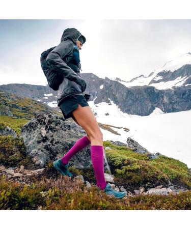 Bauerfeind Ultralight Running Compression Socks for Men & Women | Thin Sports Socks for Jogging & Fitness | Size M (41-43) Berry Color - Buy Online on SooperMarket.com