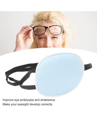 3 Pieces Amblyopia Eye Patch Silk Cotton Elastic Strap Full Cover Light Blocking Strabismus Eye Pad Adult Adjustable Single Eye Patch with Elastic Strap(Blue) - Buy Online on SooperMarket.com