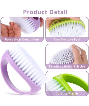 Amaxiu Hand Nail Brushes 2pcs Grip Clean Heavy Duty Nail Brushes for Cleaning Fingernails Nylon Firm Stiff Bristles Deep Clean Scrubber for Mechanics Gardeners Hand Under Nails Toes(Green Purple) - Buy Online on SooperMarket.com