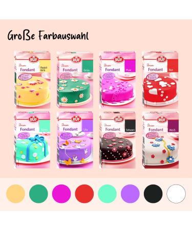 Ruf Fondant Black - Vegan Gluten-Free Modeling Fondant for Figures & Flowers | 250g & 4 Pack | International Shipping - Buy Online on SooperMarket.com