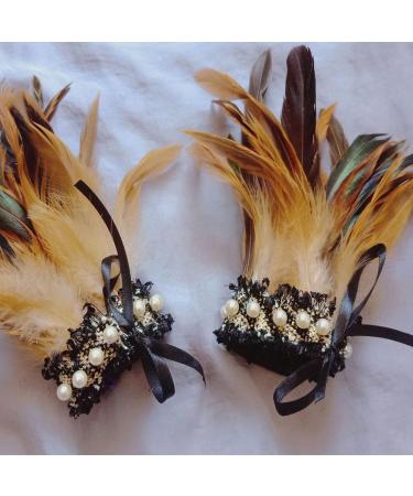 HaiMay 4.5 Yards Rooster Feathers Fringe Trim Ribbon for Crafts and Costumes - 5-7 Inch Width - Buy Online on SooperMarket.com