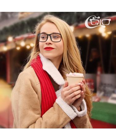 CGID CN12 Extra Narrow Frame Glasses - Slim Rectangle Brown Nerd Eyewear | International Shipping - Buy Online on SooperMarket.com
