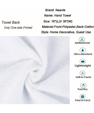 Naanle Stylish Underwater Shoal of Fish Hand Towel - Large & Absorbent | 16 x 30 Navy Blue | Ideal for Bathroom, Hotel, Gym, Spa - Buy Online on SooperMarket.com