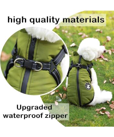 Luowan Waterproof Dog Coat for French Bulldogs | Warm Vest & Dog Jacket for Small Dogs (S Green) - Multi-Sizes Available - Buy Online on SooperMarket.com