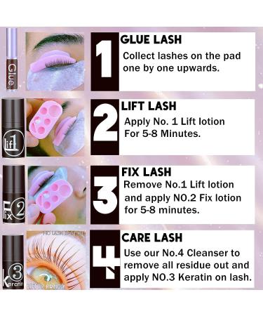 Lash Lift & Brow Lamination Kit - DIY Eyelash Perm with 10ml Airless Pump | Easy At-Home Use | 15+ Applications | Lasts 6 Weeks | 8pc Set - Buy Online on SooperMarket.com