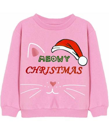 Girls Christmas Jumper - Santa Reindeer Tops for Kids | Xmas Cat Design | 4-5 Years - Buy Online on SooperMarket.com
