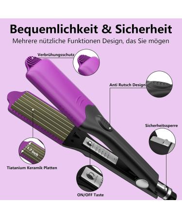 Shop HCAH Crepe Iron - 4 Interchangeable Plates for Fluffy Hairstyle Adjustable Temperature Perfect Waves - International Shipping Available - Buy Online on SooperMarket.com