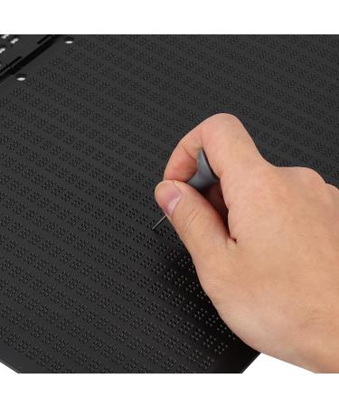 HUSHUI Braille Slate Stylus Kit - Portable 27 Lines 30 Cells Braille Writing Board & Learning Tool for Easy Braille Writing - Buy Online on SooperMarket.com
