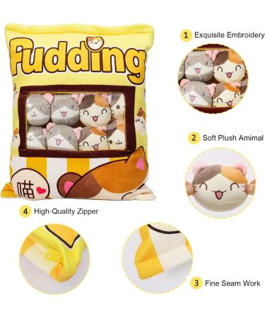 HXPLN Cute Snack Pillow Cat Plush with Kitty Dolls - Creative Gift for Teenagers Girls Children - Buy Online on SooperMarket.com