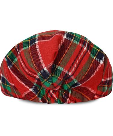 Mint Green Baby Flat Cap for Ages 6-8 Years | Red Plaid Vintage Drivers Hat - Buy Online on SooperMarket.com