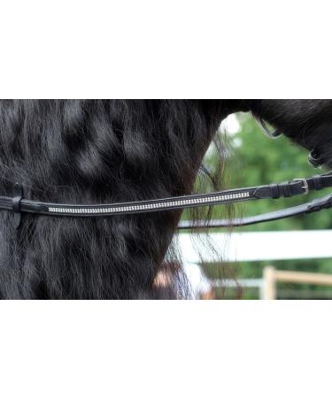 Tysons Breeches Reins Glitter Art Rhinestone Web Reins Rubber Total Length 2.40 2.60 2.80 Black (2.60)