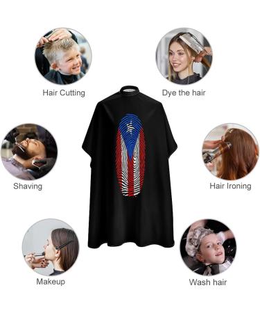 Puerto Rico Fingerprint Barber Cape | Professional Hair Cutting Apron for Kids - Cute & Durable - Buy Online on SooperMarket.com