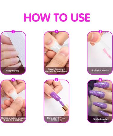 WJIASI Natural False Nails: Oval French Acrylic Artificial Nail Tips for Girls & Women - 500 pc, 10 Sizes - Natural Color - Buy Online on SooperMarket.com