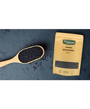 Certified Organic Beluga Lentils 500g - Raw Vegan, GMO-Free - Thames Organic - Buy Online on SooperMarket.com