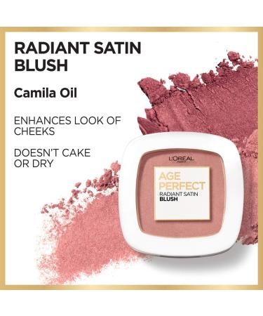 L'Oreal Paris Age Perfect Radiant Satin Blush - Rosewood 410 with Camellia Oil - Buy Online on SooperMarket.com