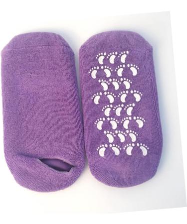 Mikinona Gel Socks for Moisturizing Spa Moisture Socks Women Hands Whitening Gloves Spa Gel Socks Moisturizing Gel Socks Exfoliating Hand Gloves Moisturizing Socks Cosmetic Purple medium - Buy Online on SooperMarket.com