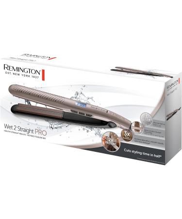 Remington Wet2Straight Pro Smoothing Iron S7970 - Wet & Dry Hair Styling LCD Display 140-230 C Moisture Sensor - Buy Online on SooperMarket.com