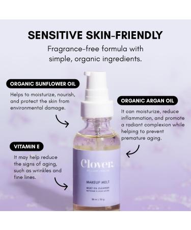 Clover Makeup Melt Milky Cleansing Oil | Gentle Skin-Friendly & Residue-Free Makeup Remover | Cruelty-Free & Vegan - Buy Online on SooperMarket.com