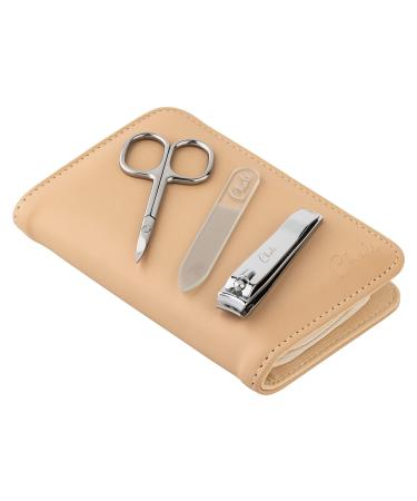 Chali 7-Part Stainless Steel Manicure Set for Men & Women | Complete Nail Care Kit with Case - Nail Scissors Clippers Tweezers Glass Files & More - Buy Online on SooperMarket.com