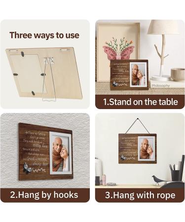 Memorial Picture Frame - Sympathy Gift for Loss of Loved One - Fits 6x4 Photo - Brown - Buy Online on SooperMarket.com