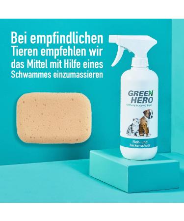 Greenhero Flea & Tick Protection Spray 500ml - Effective Remedy for Dogs & Cats | Fast Acting Flea & Tick Solution - Buy Online on SooperMarket.com