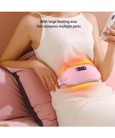 Menstrual Heating Pillows for Women - Portable Electric Heating Belt with 6-Speed Vibration & Fast Heating - Pink - Buy Online on SooperMarket.com