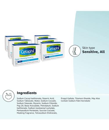 Cetaphil Deep Cleansing Bar 4.5 oz - Gentle, Hydrating Facial Cleanser - Buy Online on SooperMarket.com