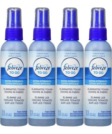 Febreze to Go Fabric Refresher Extra Strength Odor Remover Spray Original Scent 2.8 oz. (Pack of 4)