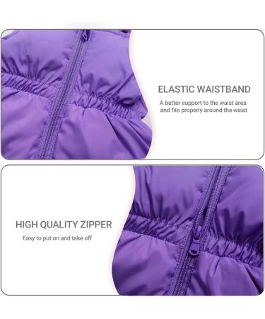 Kids Winter Puffer Jacket & Snow Bib Pants Set | 2-Piece Snowsuit for 3-4 Years | Hooded Down Coat & Snow Pants Outfit | Purple - Buy Online on SooperMarket.com