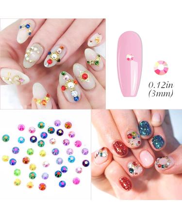 15 Mixed Color Jelly Round 3mm Rhinestones with Storage Box - ZYNERY Flatback Rhinestones - Buy Online on SooperMarket.com