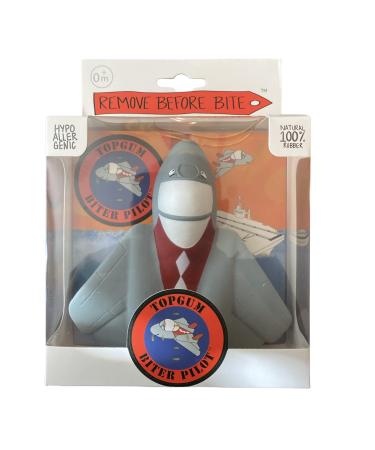TOPGUM Biter Pilot Airplane Teething Toy 100% Natural Havea Rubber
