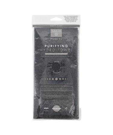 Earth Therapeutics Purifying Exfoliating Hydro Towel - Black with Charcoal